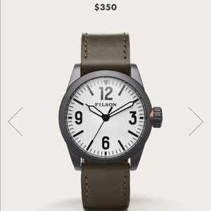 Filson field watch in hunter green/white